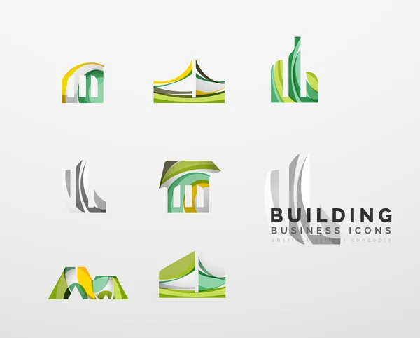 Set of real estate or building logo — Stockvector
