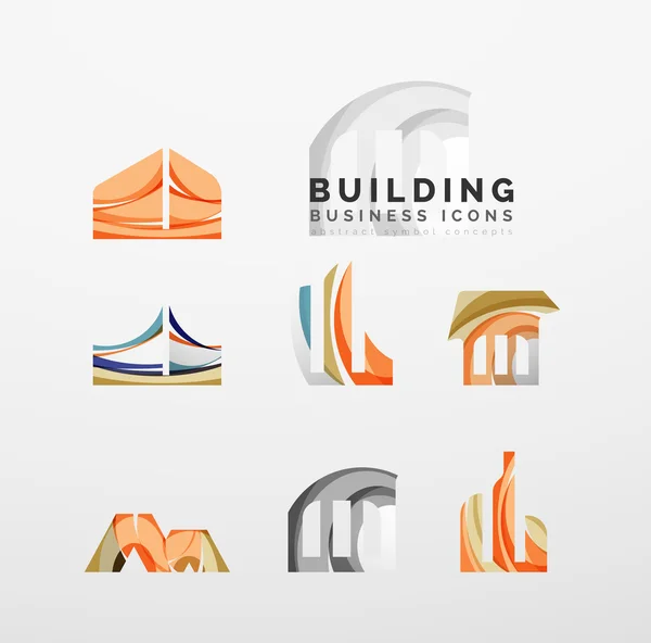 Ensemble de logo immobilier ou de bâtiment — Image vectorielle