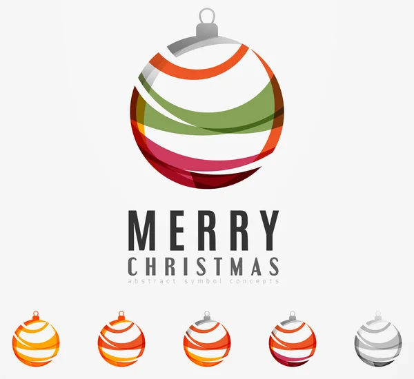 Conjunto de iconos abstractos bola de Navidad , — Vector de stock