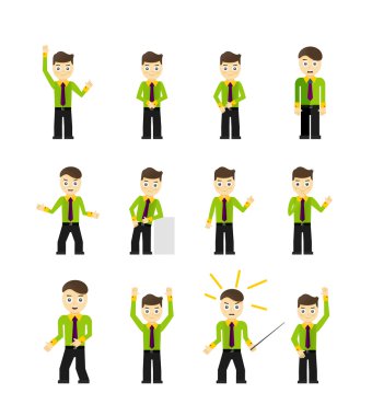 Sevimli genç işadamları kümesi