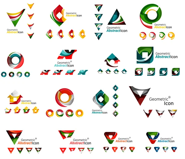 Conjunto de vários ícones geométricos —  Vetores de Stock