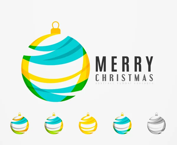 Conjunto de bola abstracta de Navidad — Vector de stock