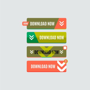 Renkli download web düğme.
