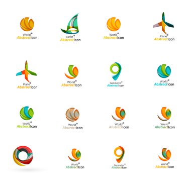 Soyut seyahat logo simgelerin ayarlamak