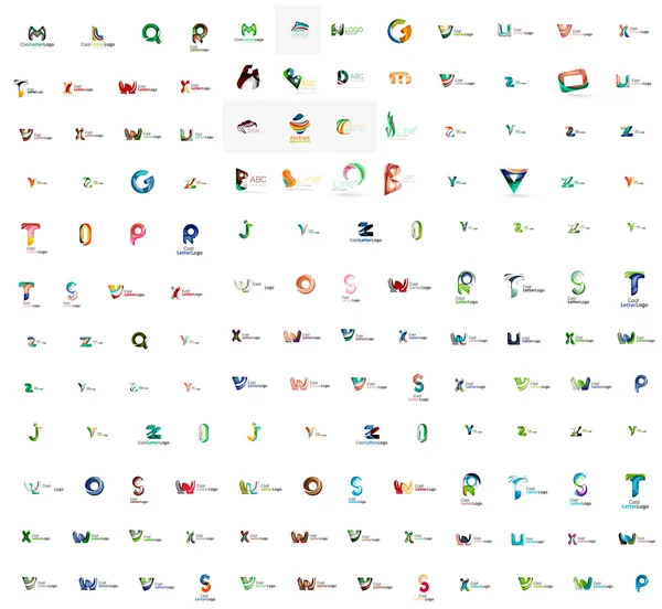 Mega conjunto de logotipos de letras —  Vetores de Stock