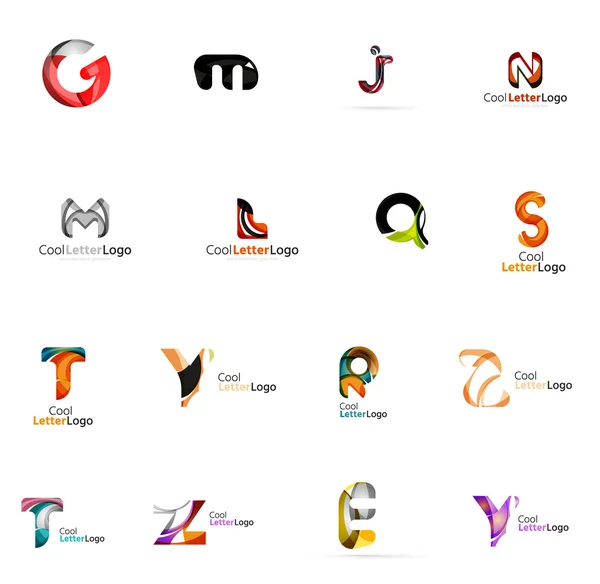 Abstract letter corporate logos — Stok Vektör