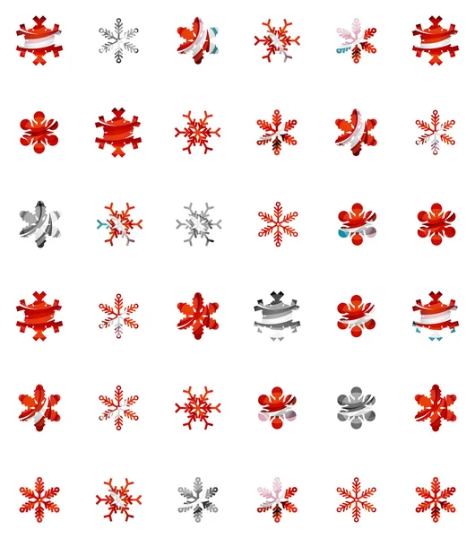 Colorful snowflake logo icons — Διανυσματικό Αρχείο