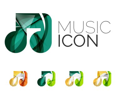 Soyut müzik notu simge kümesi