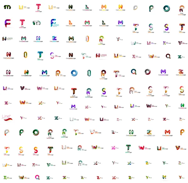 Ensemble méga de logos de lettre — Image vectorielle