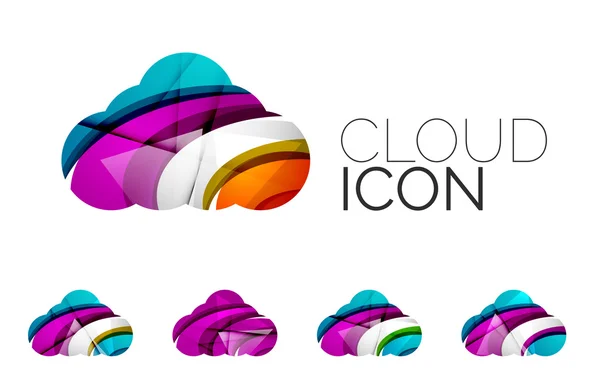 Set of abstract cloud computing icons — Stockvector