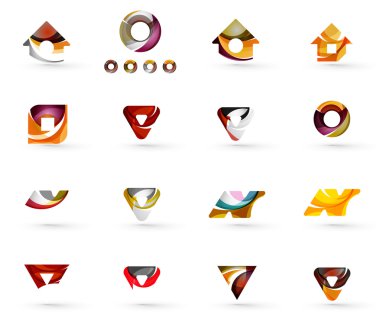 Çeşitli geometrik simgeler kümesi