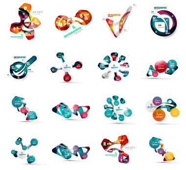 Soyut geometrik kağıt kümesi