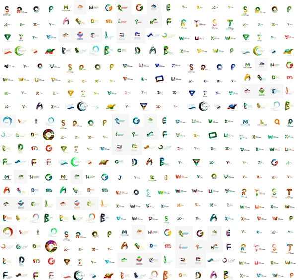 Mega conjunto de logotipos de letras —  Vetores de Stock
