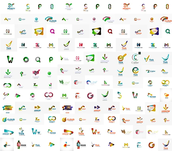Mega mektup logoları ayarla — Stok Vektör