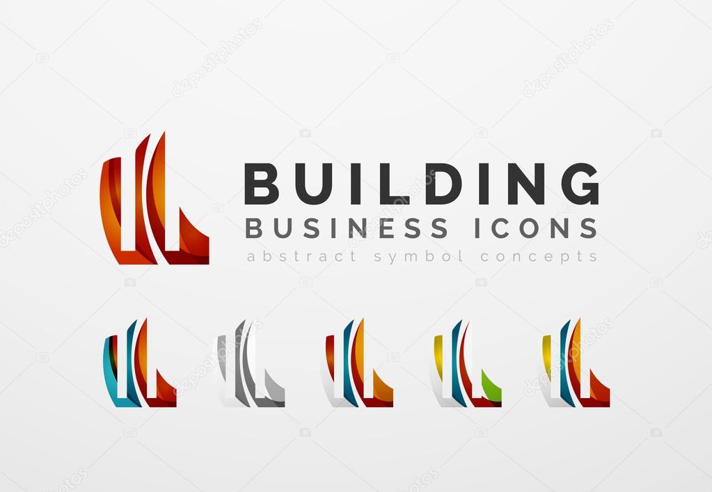 Set of real estate or building logo