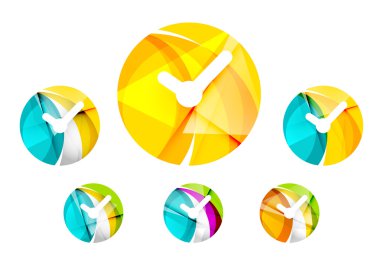 Set of abstract watch icon