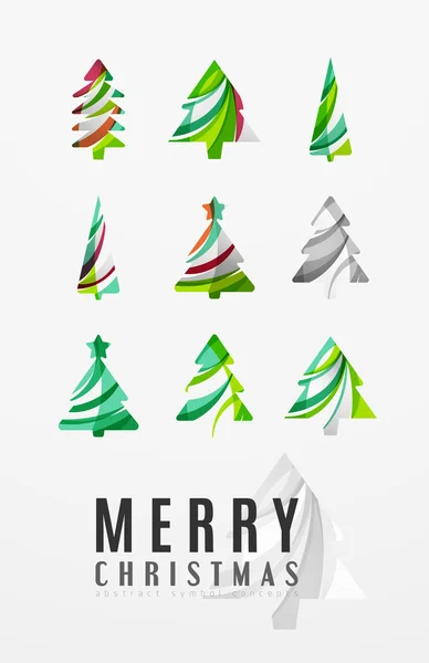 Abstract kerstboom Icons set — Stockvector