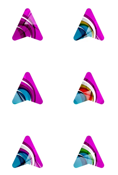 Ensemble d'icônes directionnelles abstraites — Image vectorielle