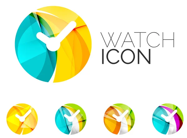 Set of abstract watch icon — Stok Vektör