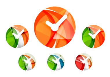 Set of abstract watch icon
