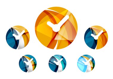 Set of abstract watch icon