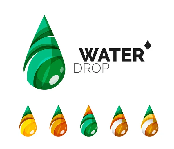 Set di icone astratte eco acqua , — Vettoriale Stock