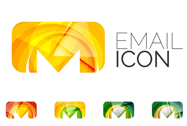Set van abstracte e-mailpictogram, business logo concepten, schoon moderne geometrisch ontwerp — Stockvector