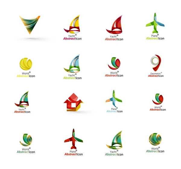 Set of abstract travel logo icons. — Stock Vector