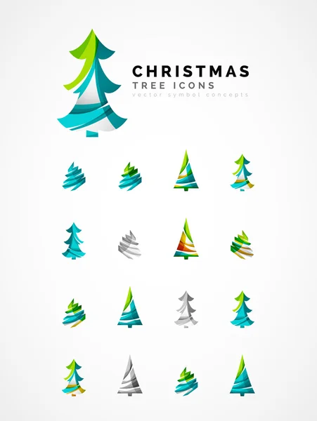 Abstract kerstboom Icons set — Stockvector