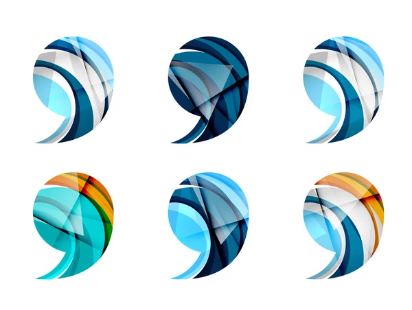 Set of abstract comma icon — Stock Vector