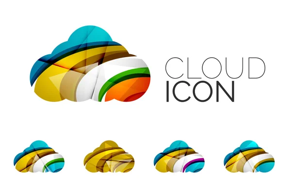 Set of abstract cloud computing icons — Stockvector