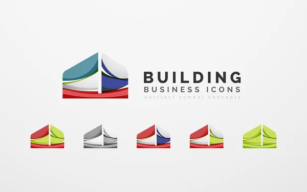 Construção de ícones de negócios logotipo — Vetor de Stock