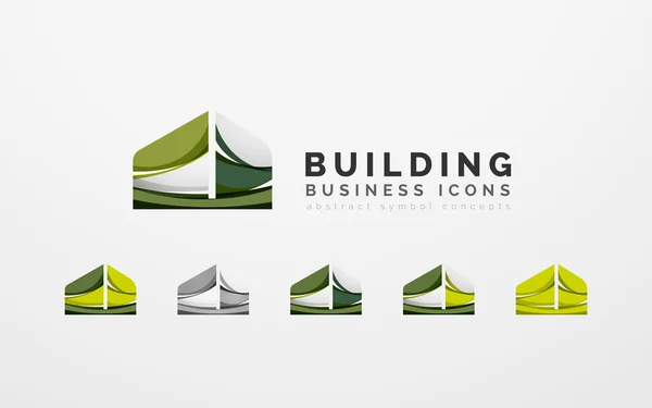 Building logo business icons — Wektor stockowy