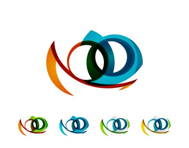 Sonsuz kavramları, döngü logo tasarımları kümesi