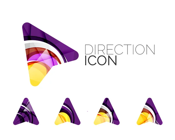 Set of abstract directional arrow icons — Stockvector