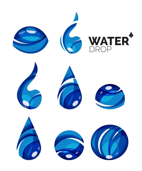Conjunto de ícones abstratos eco água , — Vetor de Stock