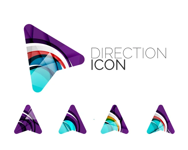 Set of abstract directional arrow — Stockvector