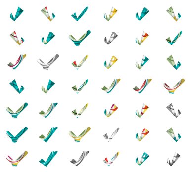 Soyut Tamam ve kene simgeler kümesi,