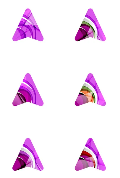 Set of abstract directional arrow icons, — Stockový vektor