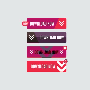 Renkli download web düğme