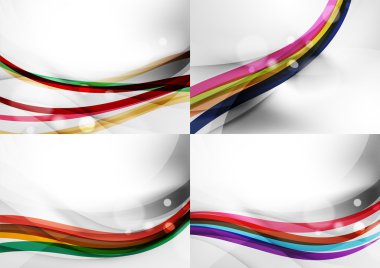 Set of abstract backgrounds. clipart