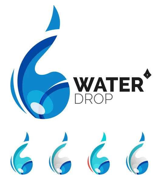Set di icone astratte eco acqua , — Vettoriale Stock