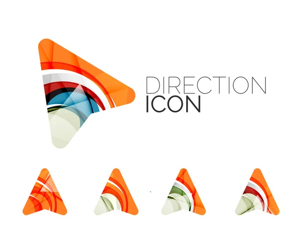 Set of abstract directional arrow icons — Stockvector