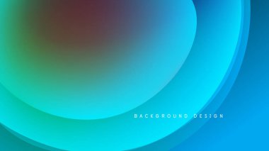 Soyut arkaplanda canlı mavi turkuaz renkler var. Pürüzsüz eğriler karanlık alanlara zıt olarak dinamik görsel akış yaratır. Modern tasarım ögesi.