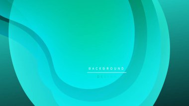 Abstract turquoise waves overlap black space. Smooth gradients create flowing, modern design. Minimalist aesthetic, vibrant color scheme.