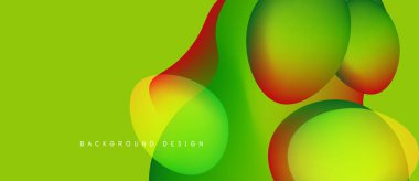 Abstract vibrant shapes overlap, creating dynamic green background. Smooth gradients suggest fluid motion, modern design aesthetic.