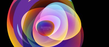 Soyut renkli katmanlar dinamik görsel efekt yaratır. Pürüzsüz gradyanlar harmanlanır, akıcı şekiller oluşur, modern tasarım elementi.