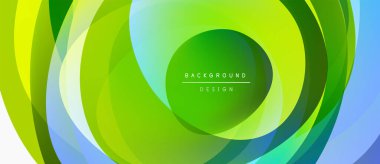 Abstract swirling layers, vibrant greens, blues create dynamic visual effect. Modern design, clean aesthetic, perfect backdrop.