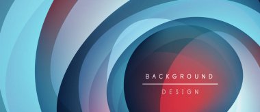 Abstract layered circles create dynamic visual effect. Colors blend, forming gradient background design. Text reads background design.