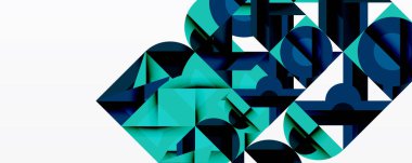 Abstract geometric shapes, teal and navy hues, modern design. Minimalist composition with sharp angles, shadows create depth.